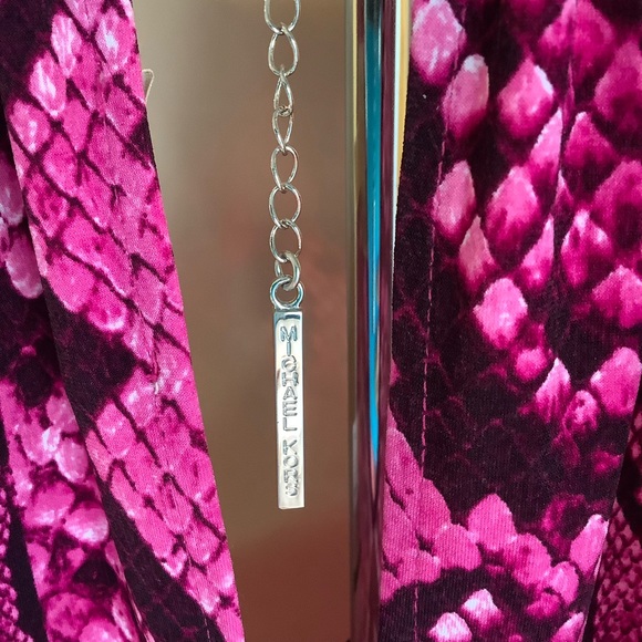 NWT Michael Kors Vivid Viola Sleeveless Chain Halter, Size Large - Picture 6 of 8